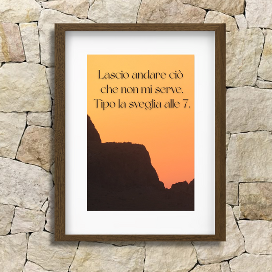 Lasciarsi andare. Come la sveglia.