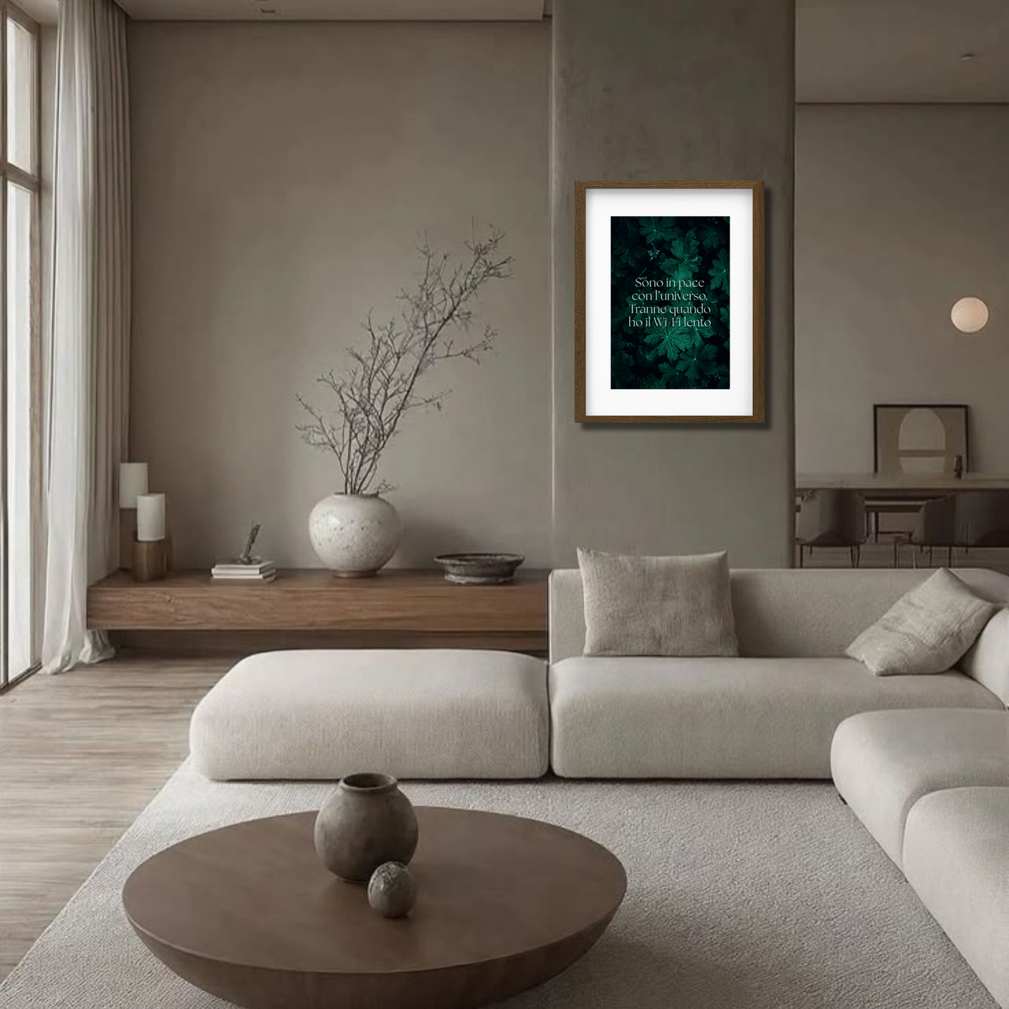 Luce interiore e connessione instabile.